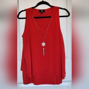 Red Sleeveless Top